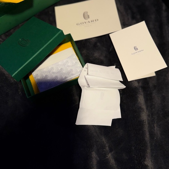 Goyard Green and Yellow Key & Card Holder Set